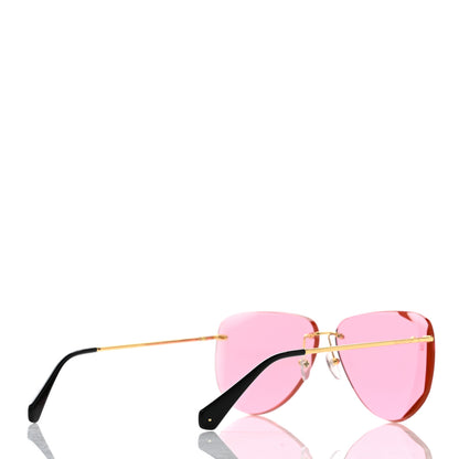Louis Vuitton Metal Plein Soleil Pilot Sunglasses Z1318E Pink 4 of 9