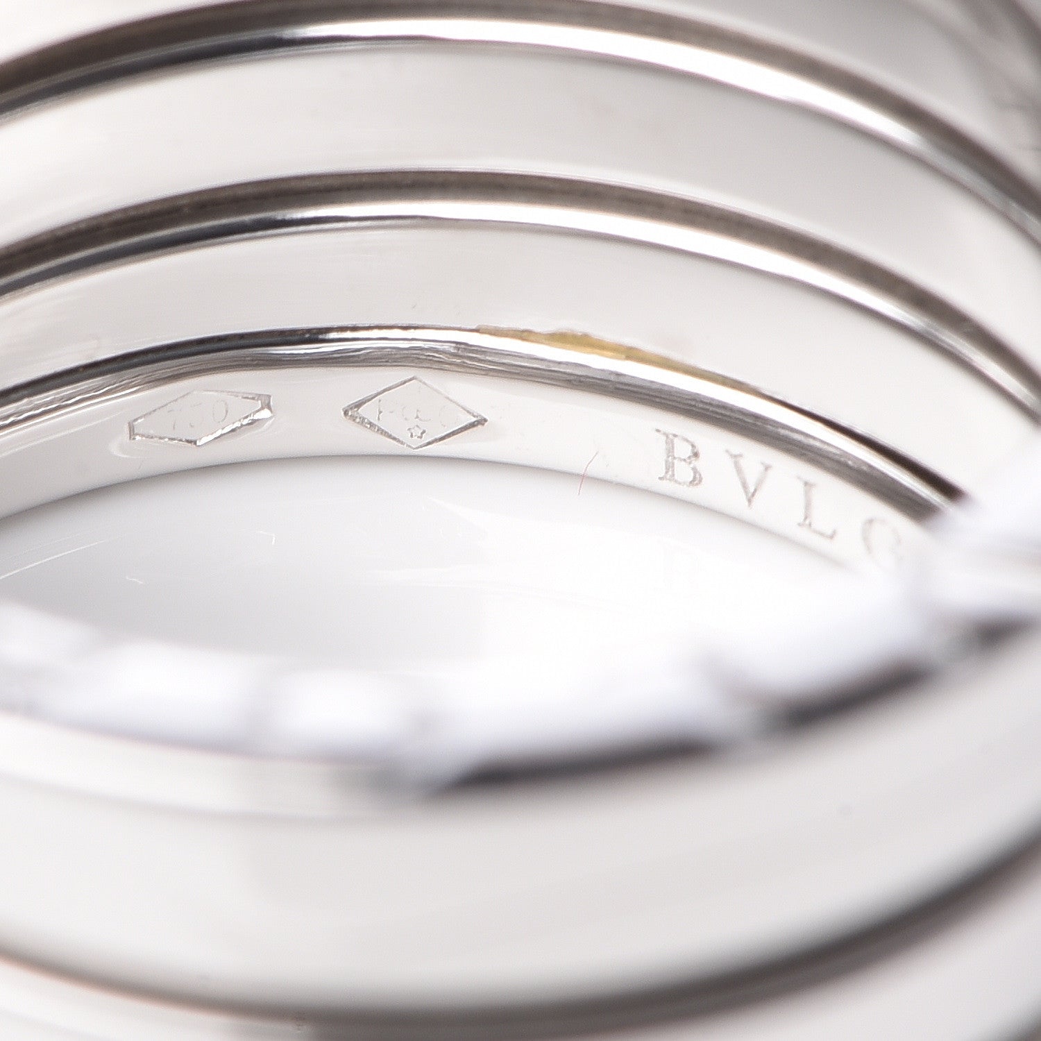 Bulgari 18K White Gold B.Zero1 Four-Band Ring 50 5.25 5 of 8