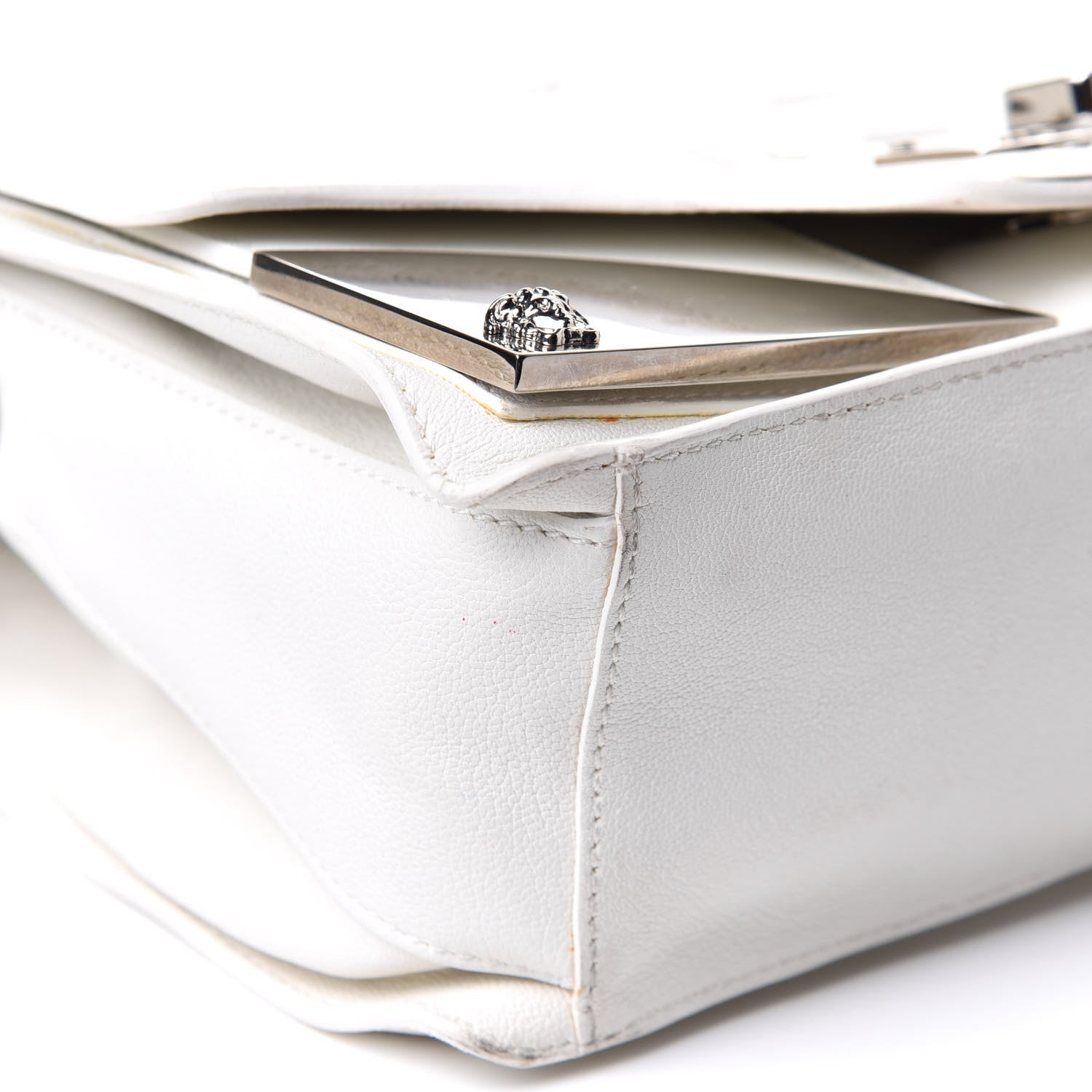 Versace Goatskin Large Stardvst Shoulder Bag White Black 11 of 15