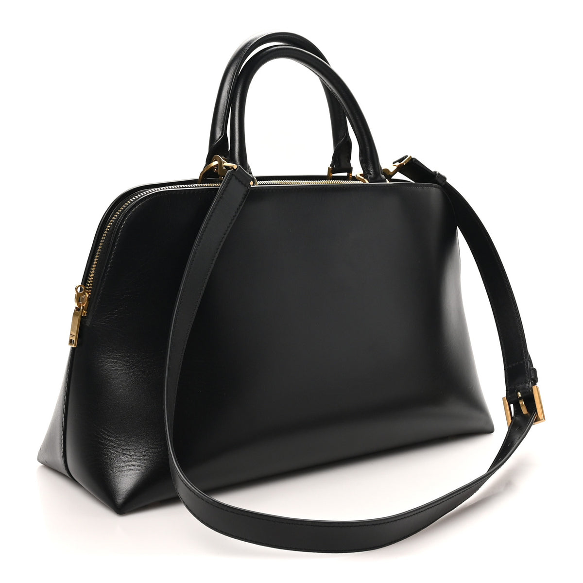Saint Laurent Calfskin Sac De Jour Duffle Top Handle Black 3 of 10