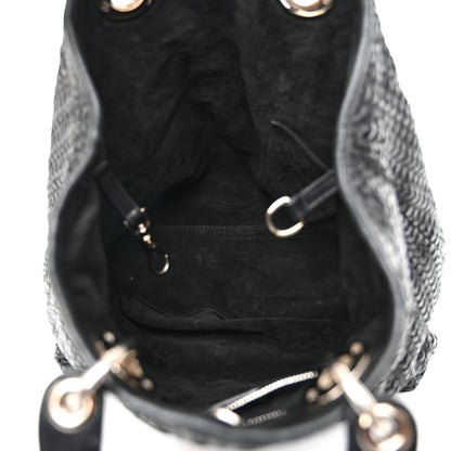 Christian Dior Lambskin Woven Dior Tote Black 5 of 10