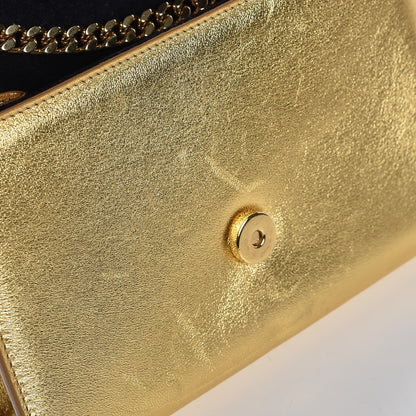 Saint Laurent Metallic Calfskin Small Classic Monogram Kate Tassel Satchel Gold 8 of 9