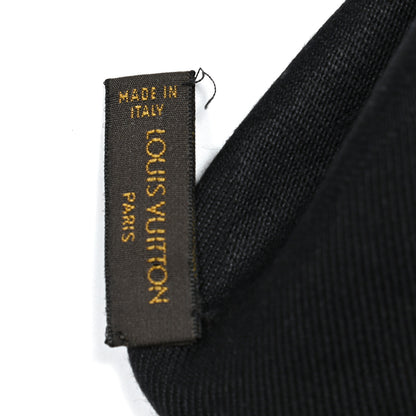 Louis Vuitton Silk Wool Monogram Shawl Black 7 of 7