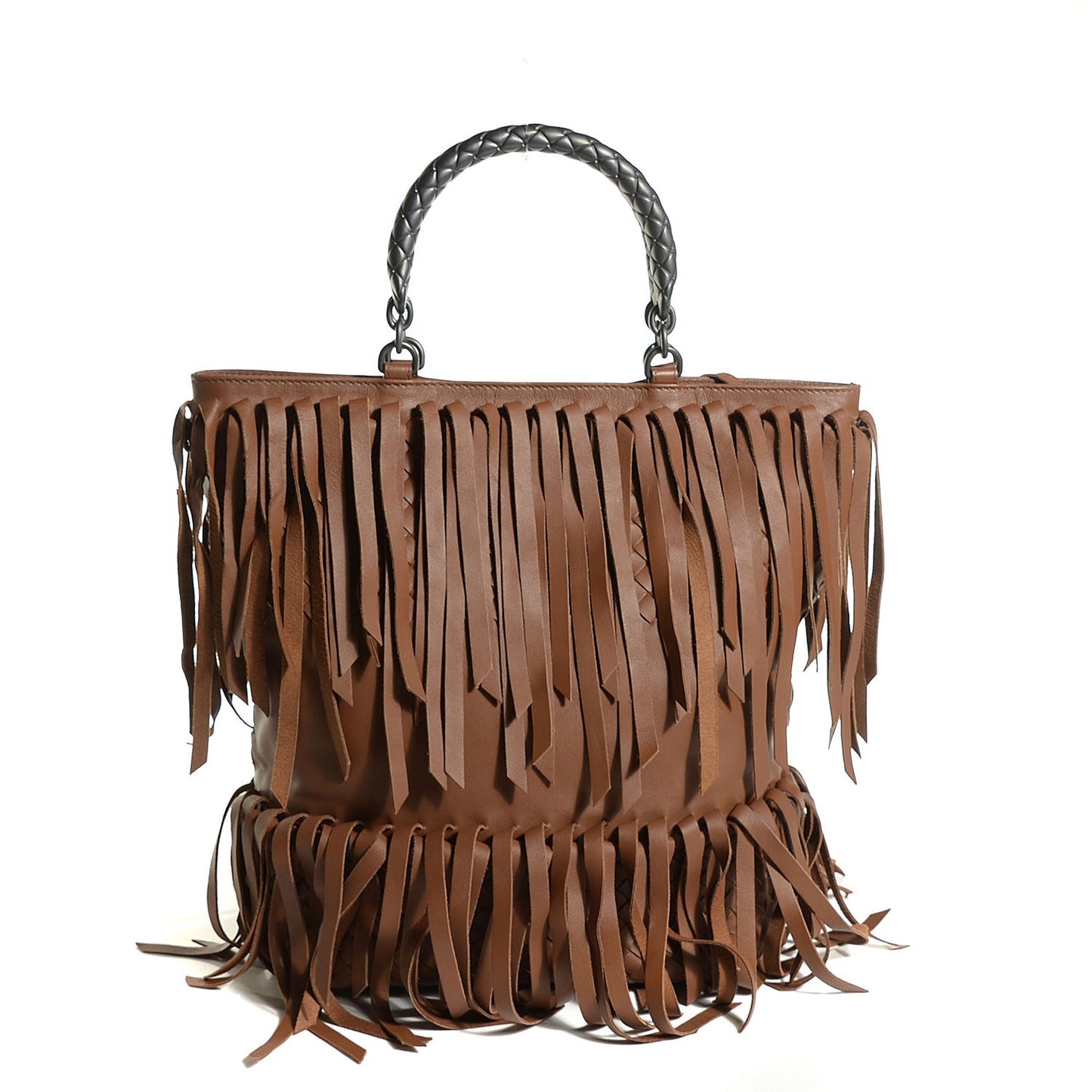 Nappa Fringe Tote Chene