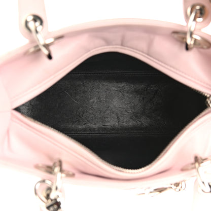 Christian Dior Deerskin Sequin Floral Printed Medium Lady Dior Pink 5 of 17