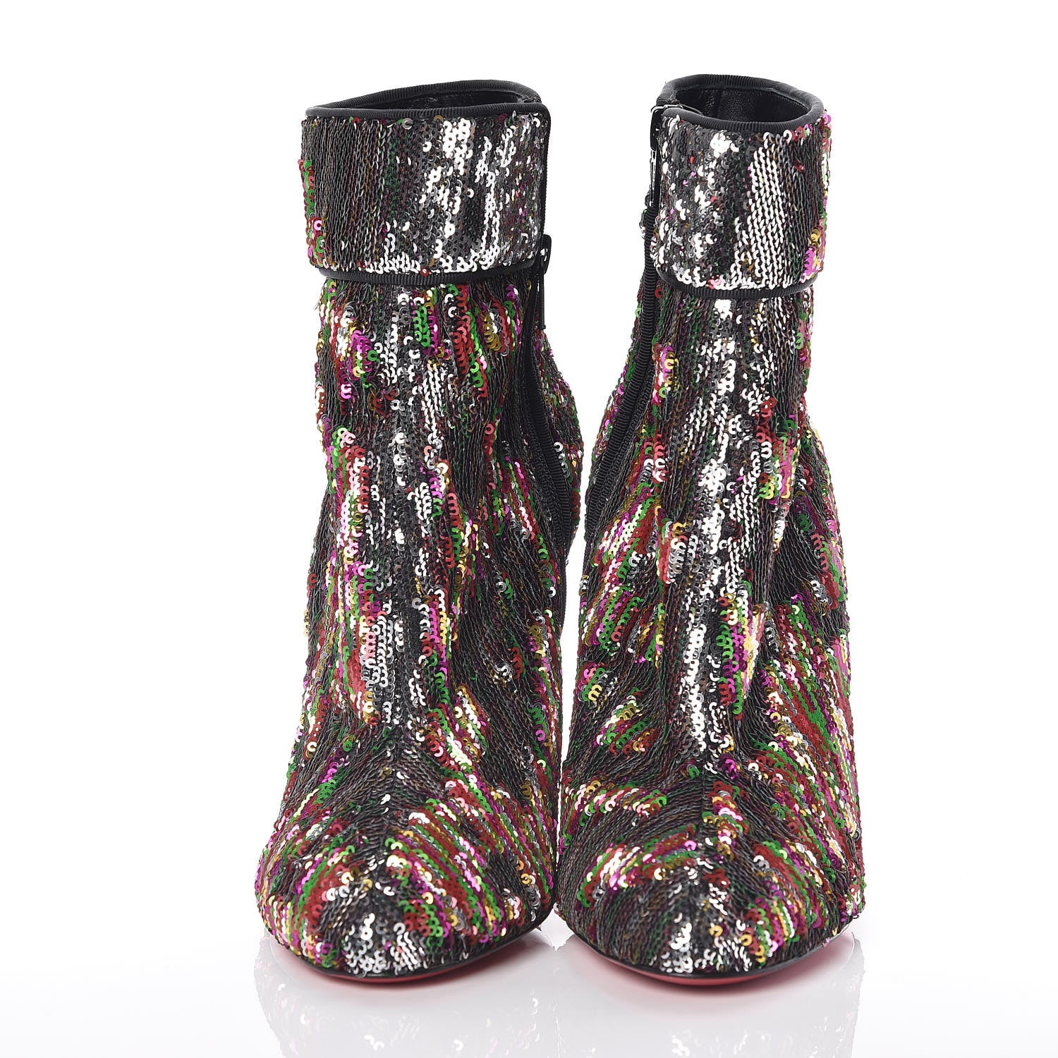 Christian Louboutin Paillettes Moulamax 100 Booties 38.5 Multicolor 2 of 6