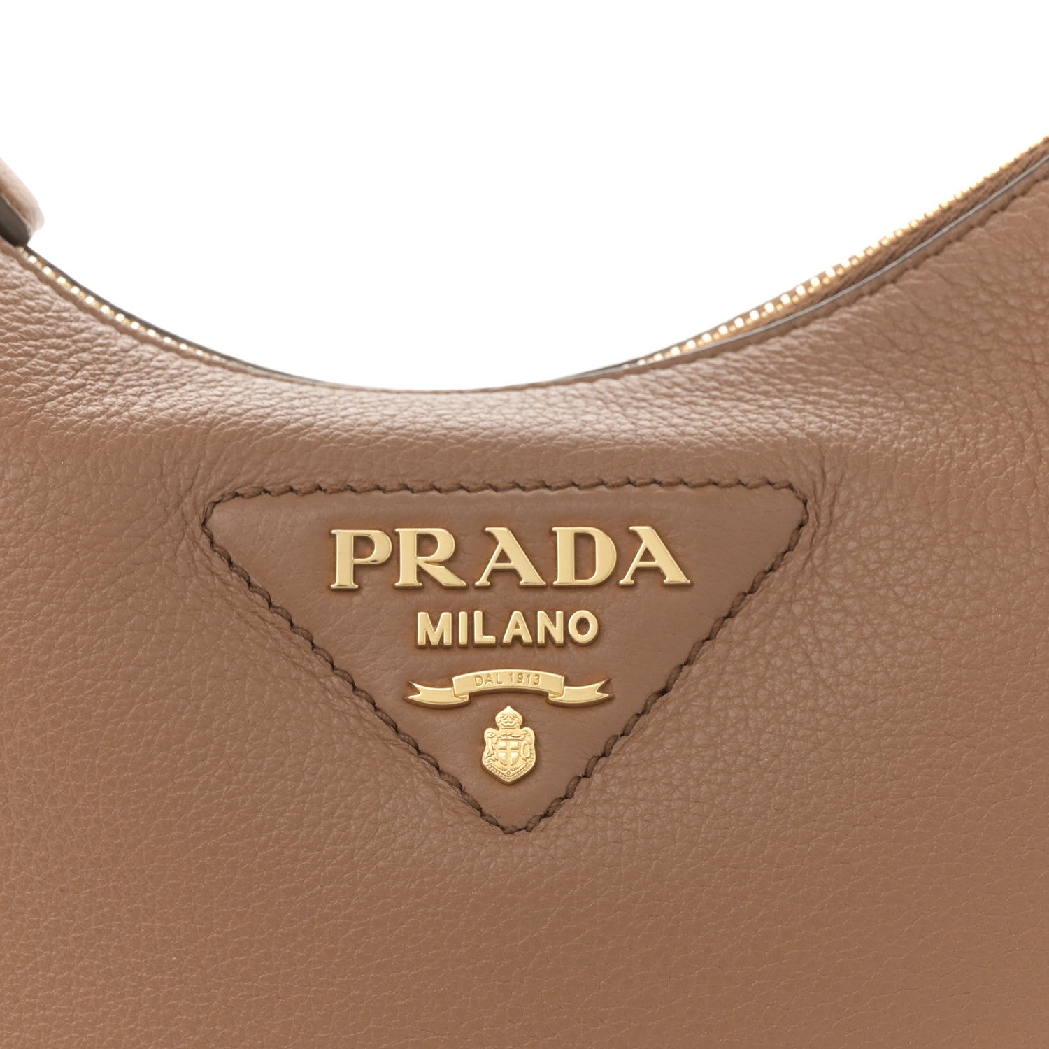 Prada Vitello Daino Soft Large Zippered Messenger Hobo Caramel 8 of 12