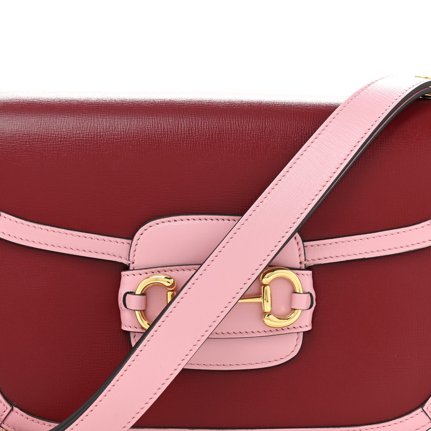 Gucci Azalea Calfskin Horsebit 1955 Shoulder Bag New Cherry Red Wild Rose 8 of 11