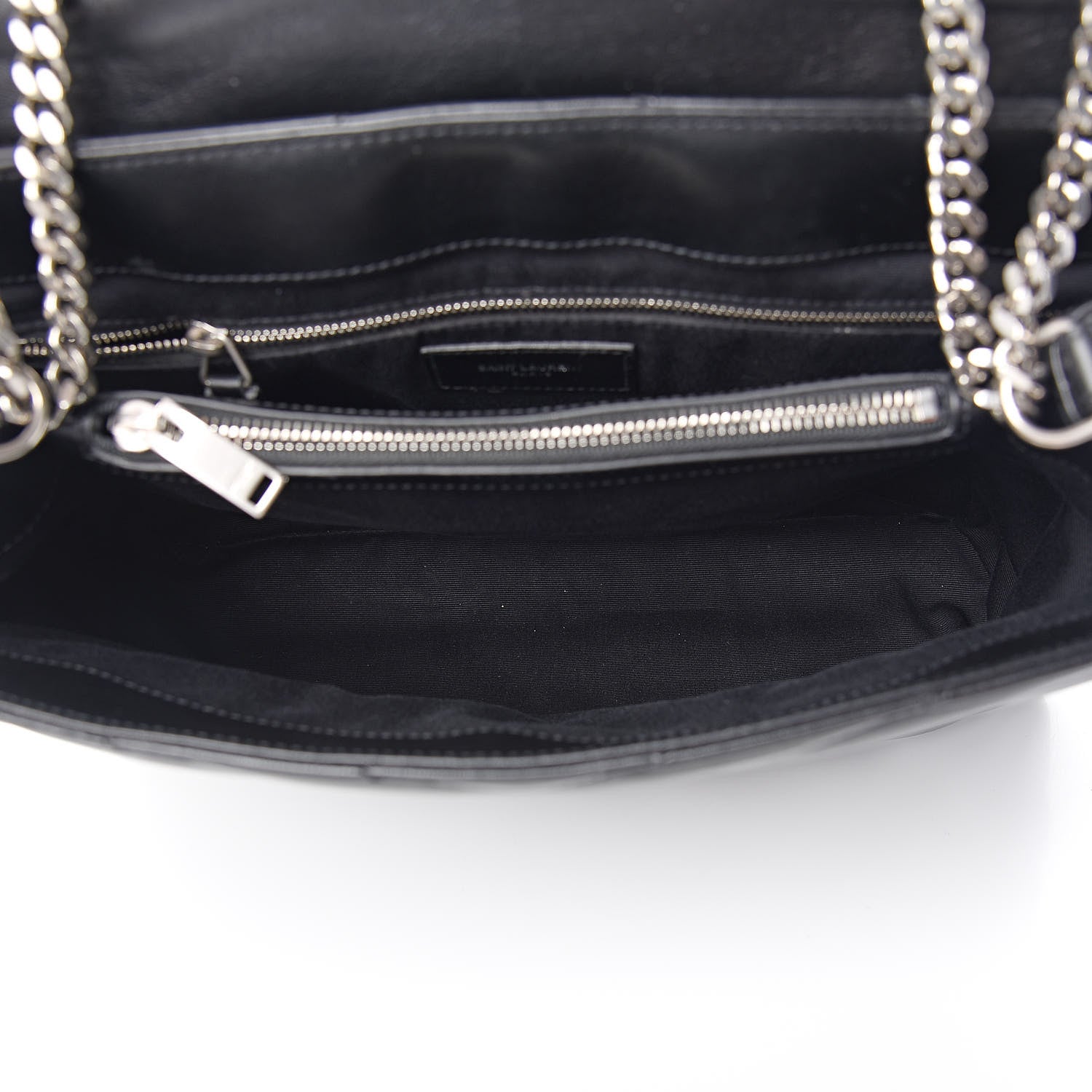Saint Laurent Calfskin Y Quilted Monogram Medium Loulou Chain Satchel Black 5 of 12