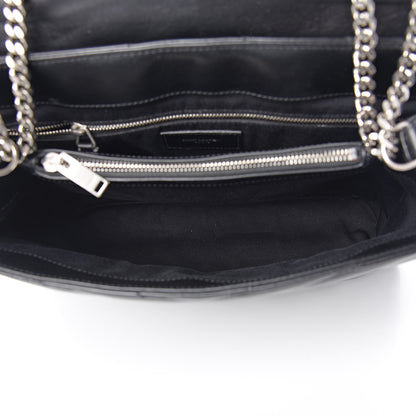 Saint Laurent Calfskin Y Quilted Monogram Medium Loulou Chain Satchel Black 5 of 12