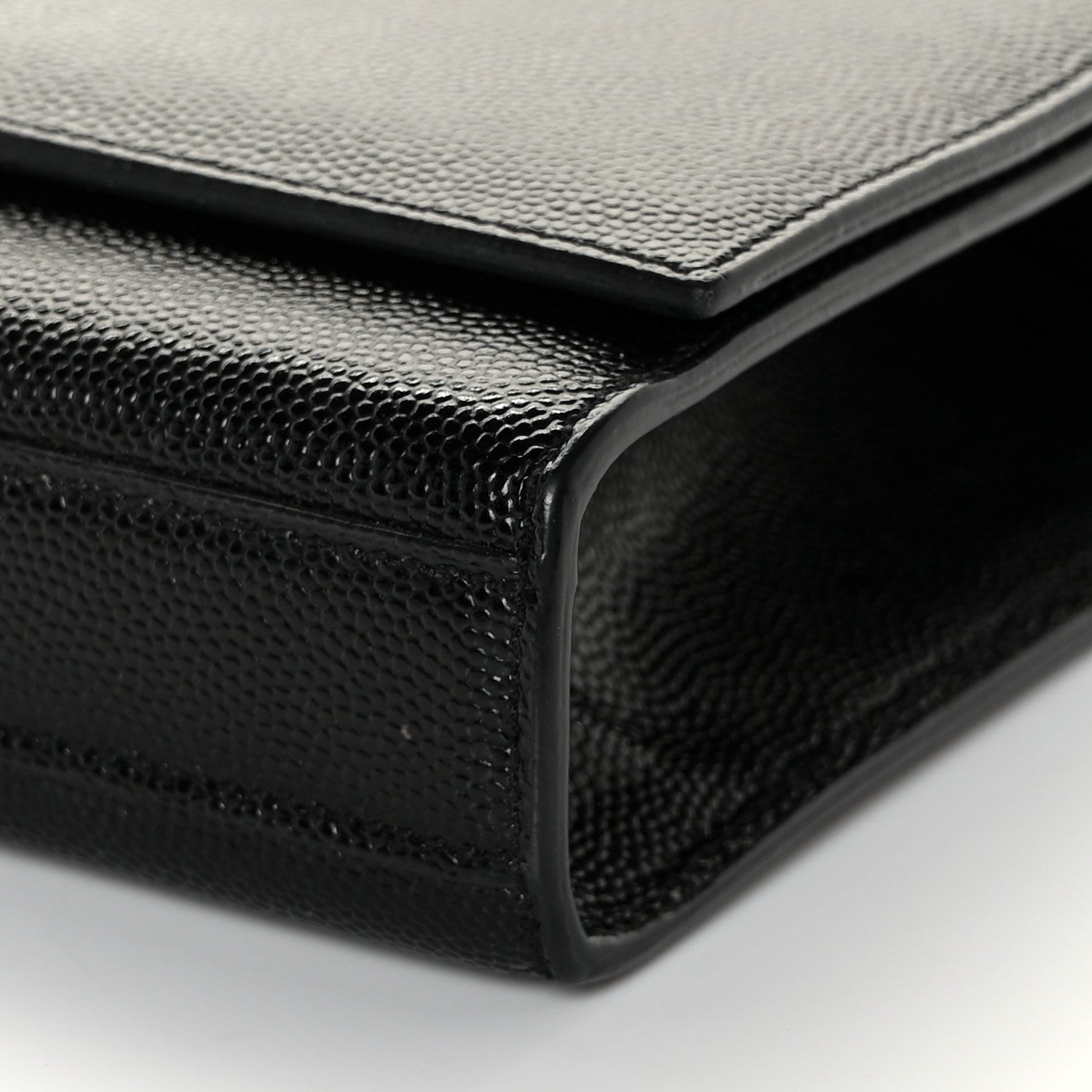 Saint Laurent Grain De Poudre Monogram Cassandre Clutch Black 9 of 11