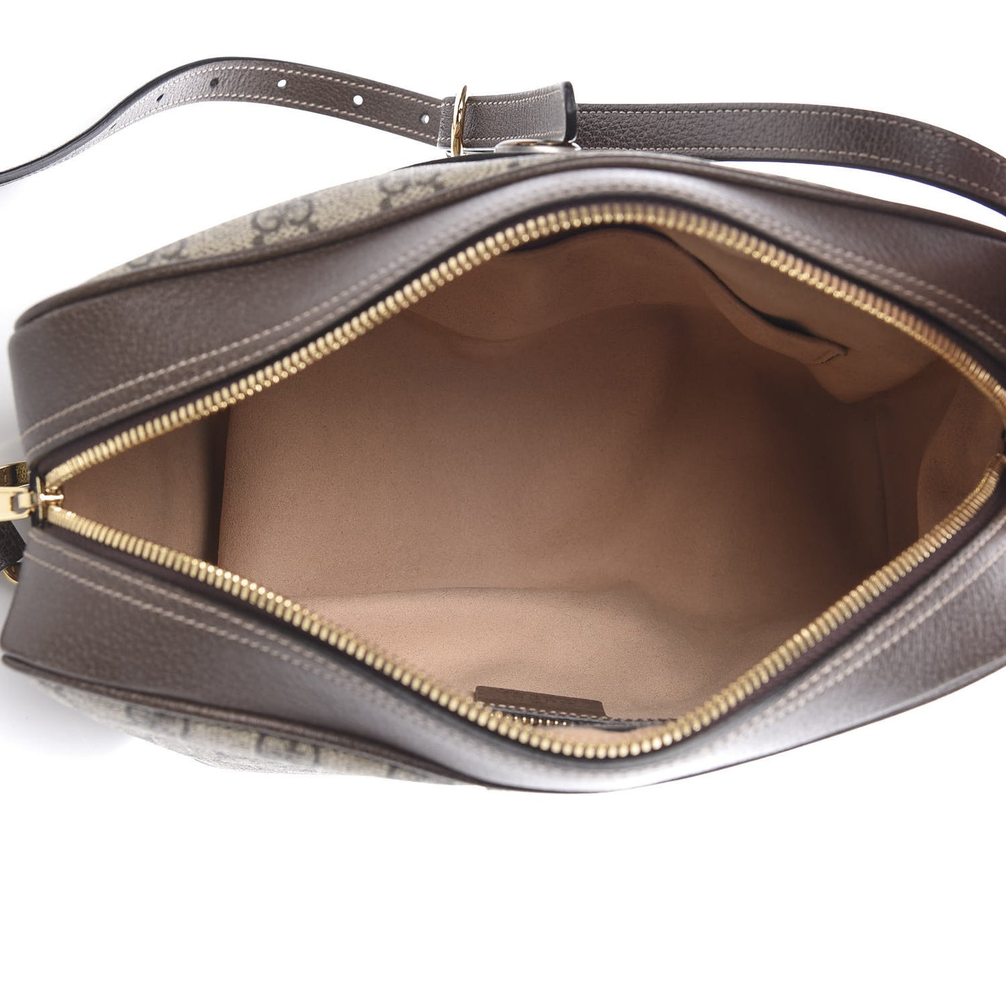 GG Supreme Monogram Web Small Ophidia Shoulder Bag Brown