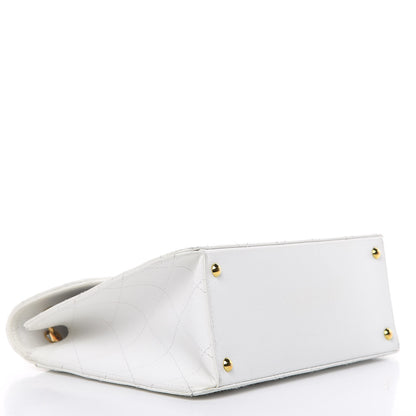 Chanel Caviar Stitched Flap Shoulder Bag White 4 of 14