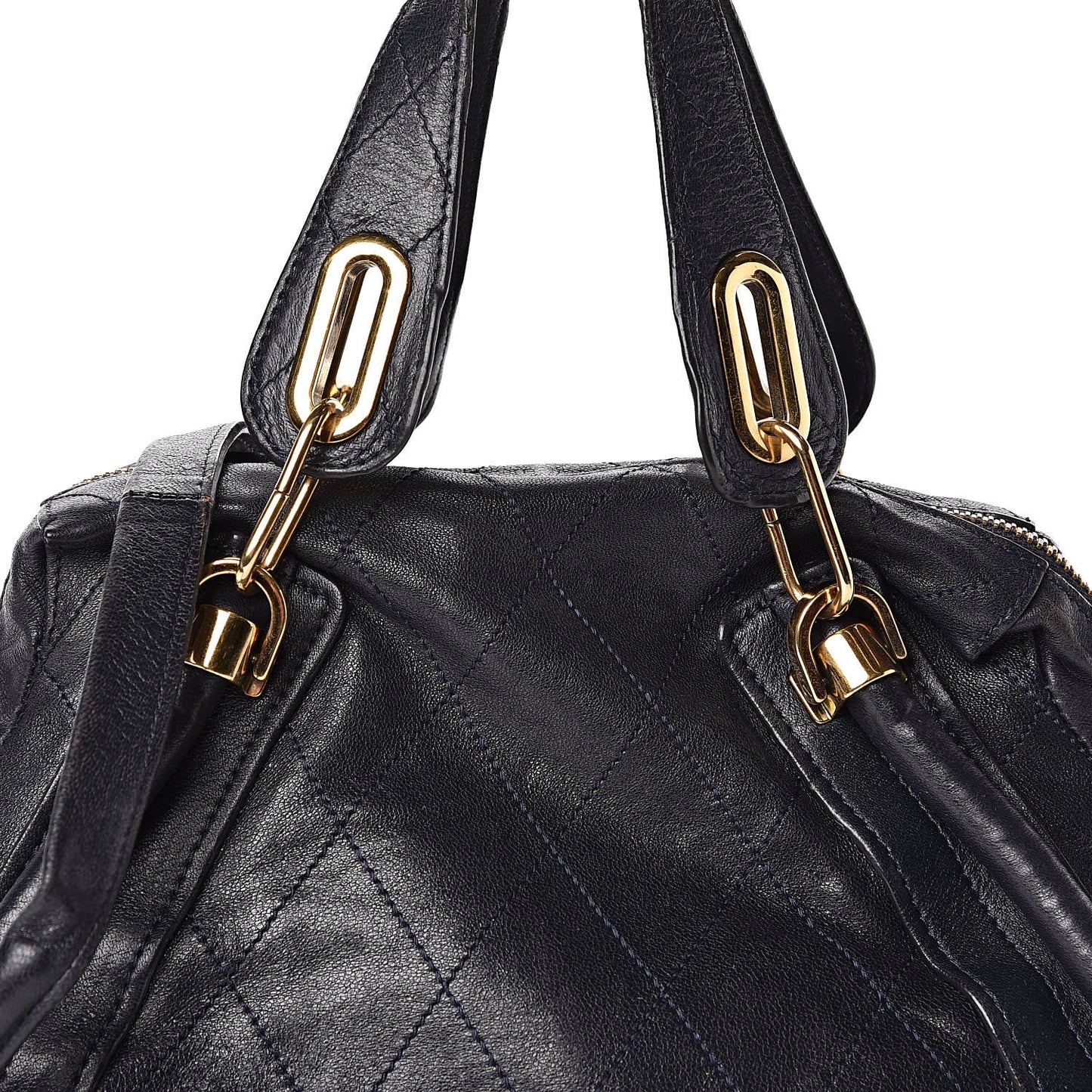 Sheepskin Stitched Medium Paraty Navy