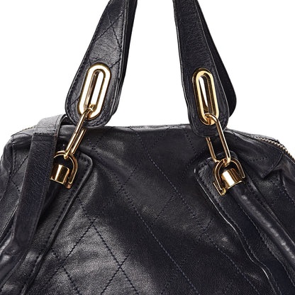 Chloe Sheepskin Stitched Medium Paraty Navy 12 of 14