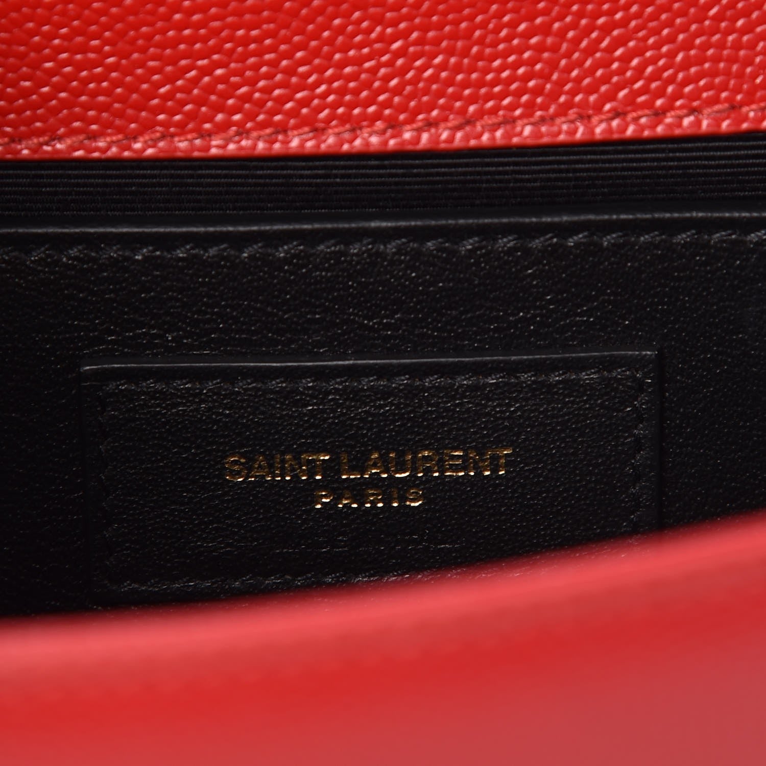 Saint Laurent Grain De Poudre Small Monogram Kate Satchel Bandana Red 6 of 7