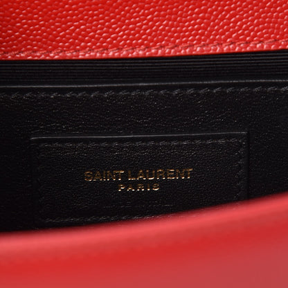 Saint Laurent Grain De Poudre Small Monogram Kate Satchel Bandana Red 6 of 7