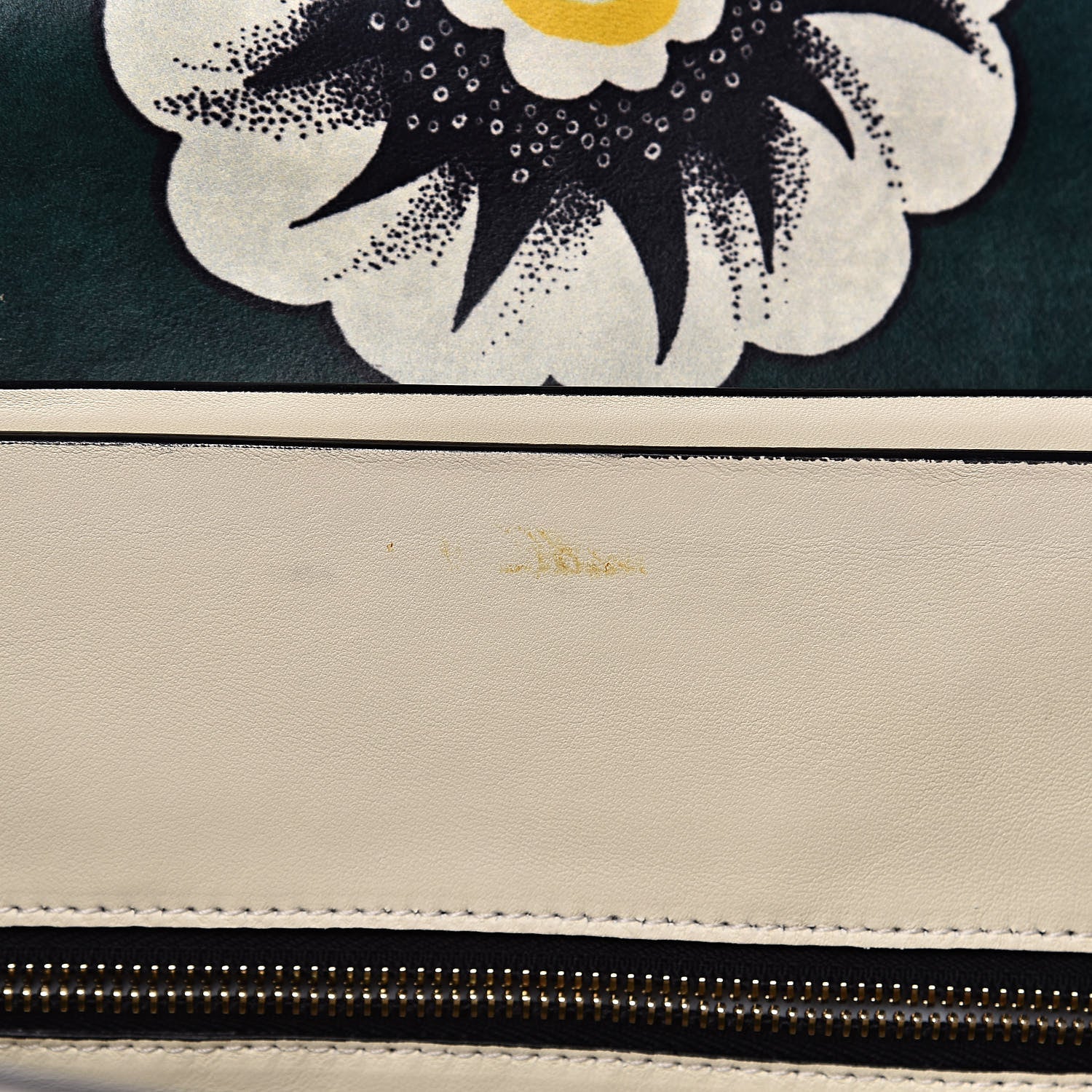 Valentino Garavani Calfskin Floral Print Mime Single Handle Bag Green 6 of 12
