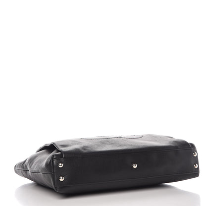 Chanel Caviar Large CC Tuck Tote Black 4 of 10