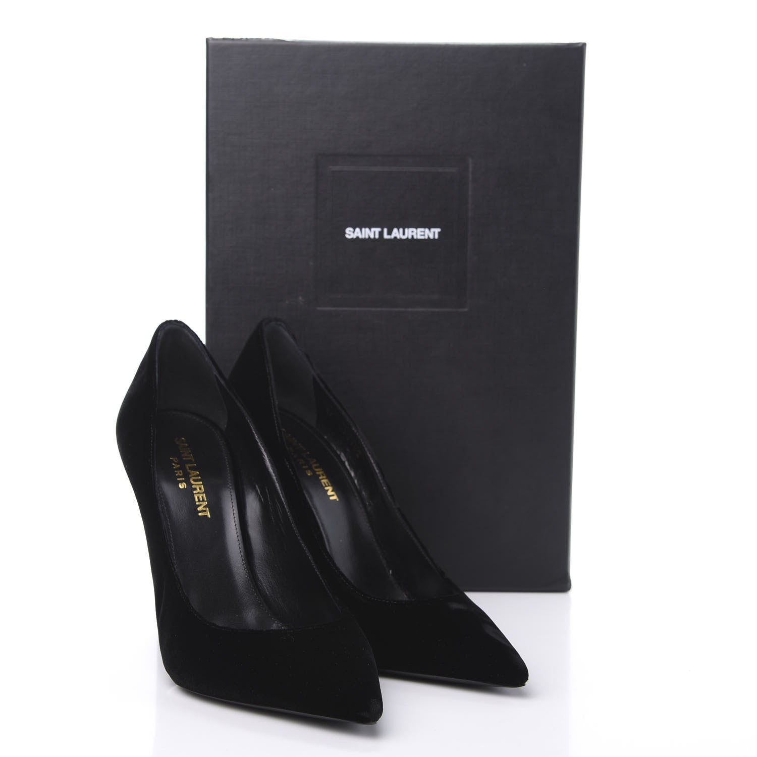 Saint Laurent Velvet Anja 105 Pumps 36.5 Black 11 of 11
