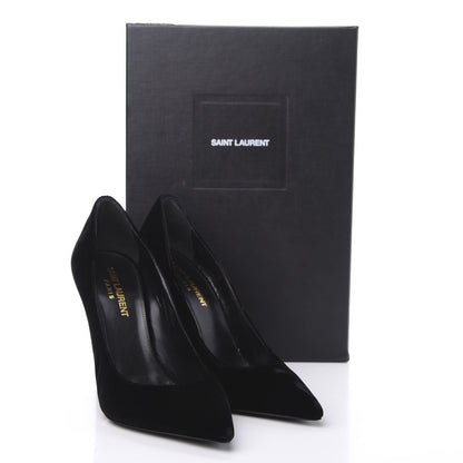 Saint Laurent Velvet Anja 105 Pumps 36.5 Black 11 of 11