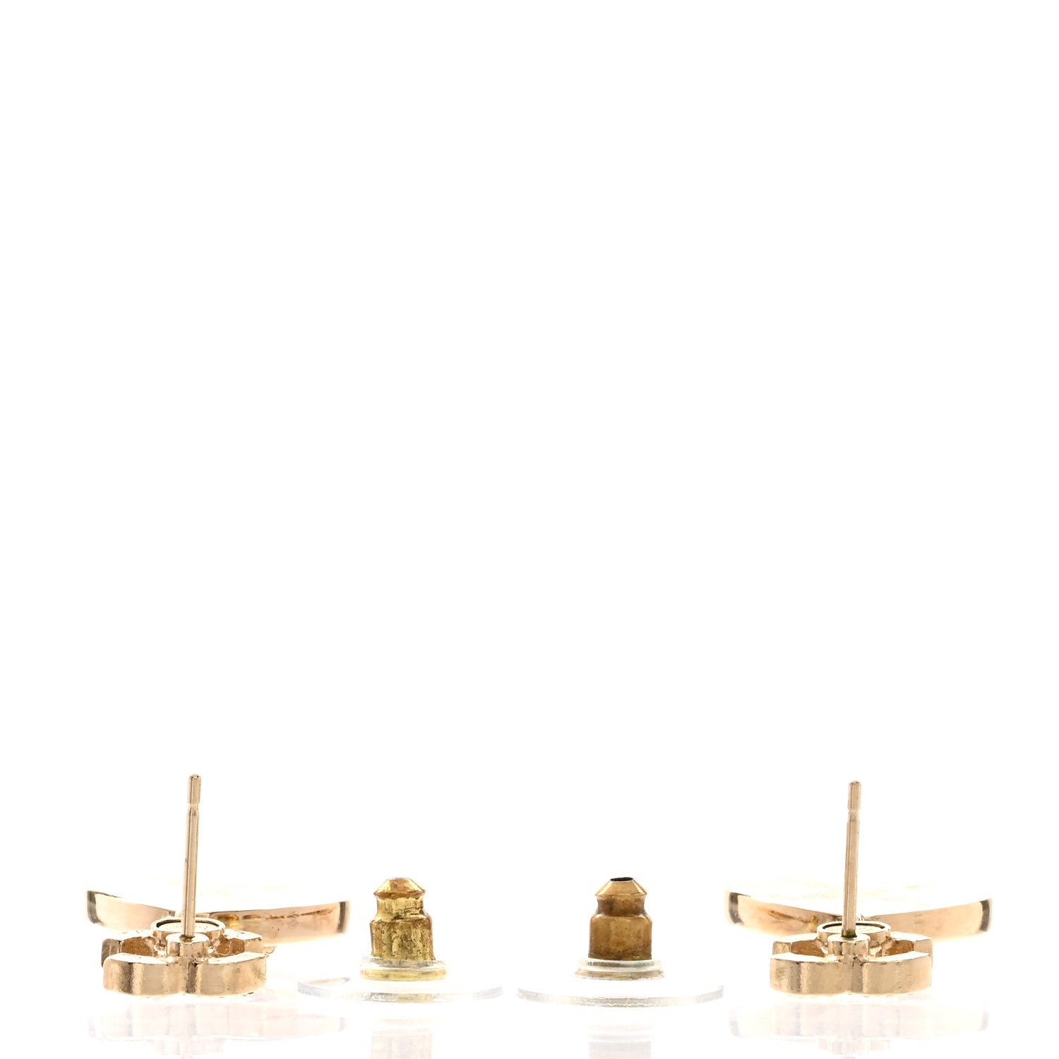 Chanel Crystal CC Drop Earrings Gold 4 of 4