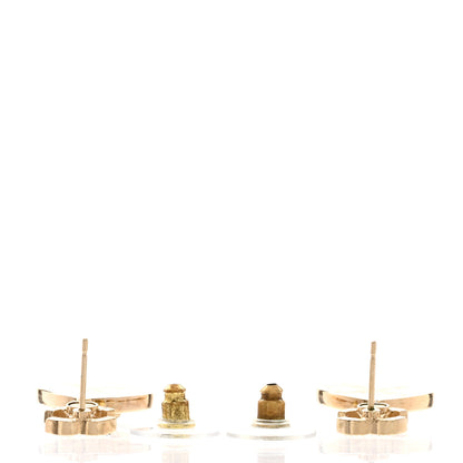 Chanel Crystal CC Drop Earrings Gold 4 of 4