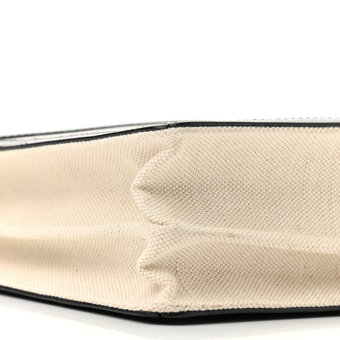 Cotton Canvas Pochette Crossbody Bag Black