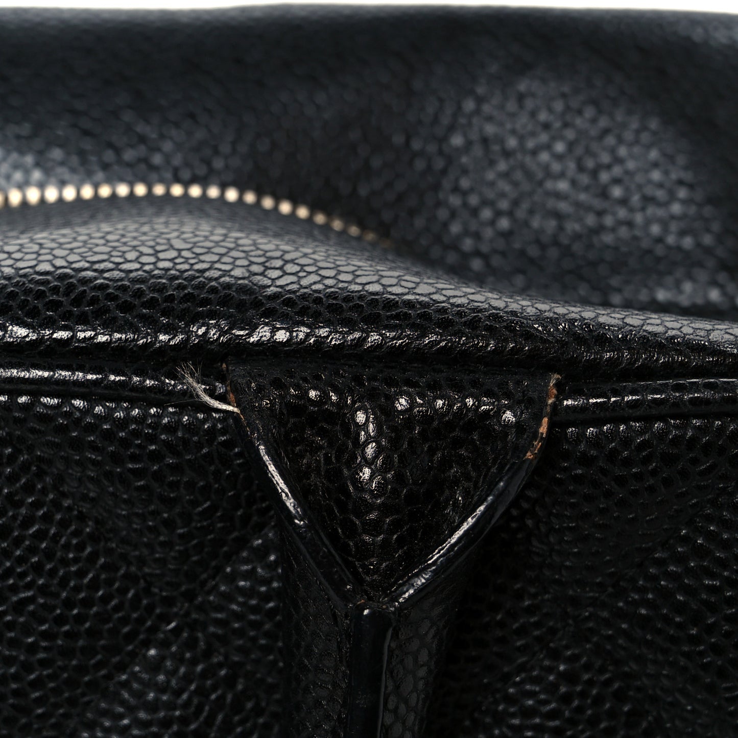 Caviar Quilted Large Bowler Bag Black