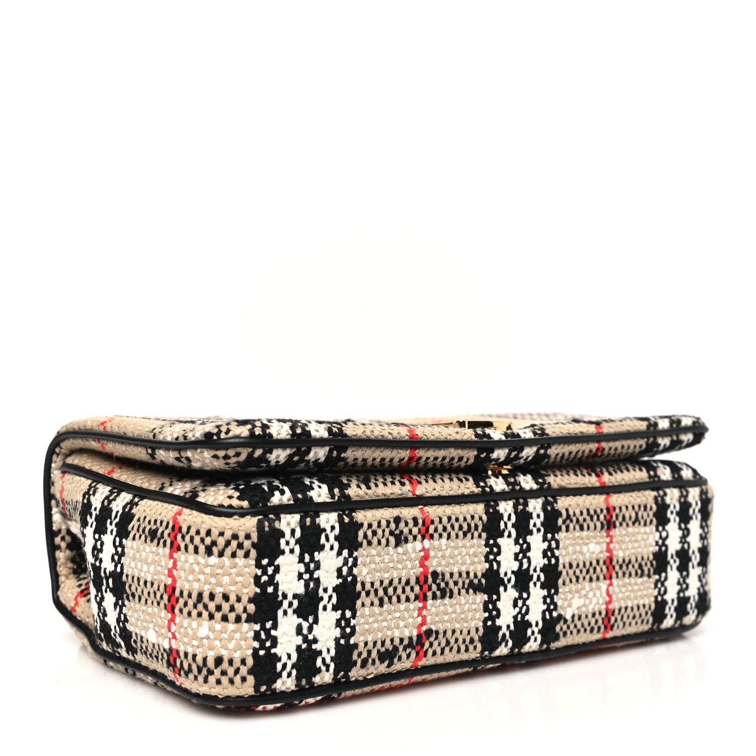 Burberry Calfskin Boucle Check Small Lola Chain Bag Archive Beige 4 of 10