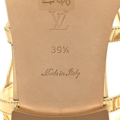 Louis Vuitton Metallic Calfskin Dita Flat Sandal 39.5 Gold 7 of 8