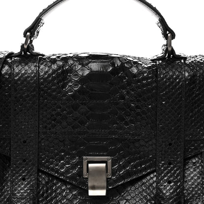 Proenza Schouler Snakeskin Medium PS1 Satchel Black 7 of 9