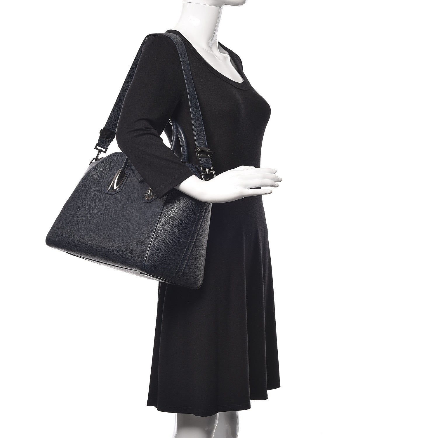 Givenchy Sugar Goatskin Kenya Metal Medium Antigona Deep Blue 2 of 11