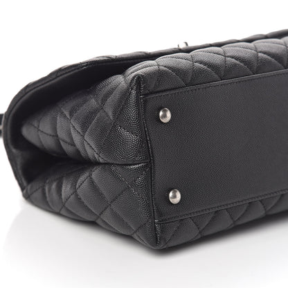 Chanel Caviar Quilted Small Coco Handle Flap Black 8 of 9