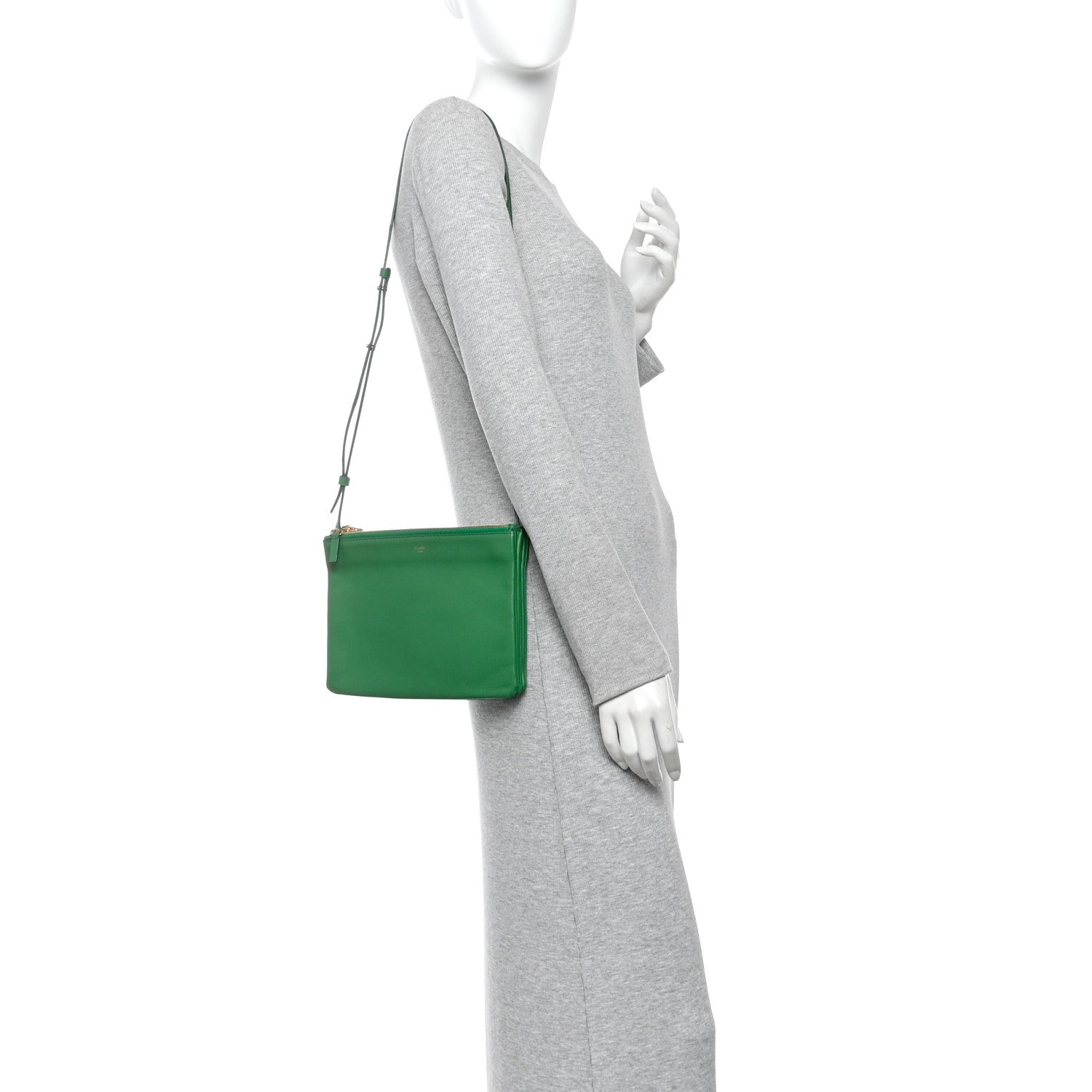 Celine Lambskin Large Trio Crossbody Bag Palm 2 of 14
