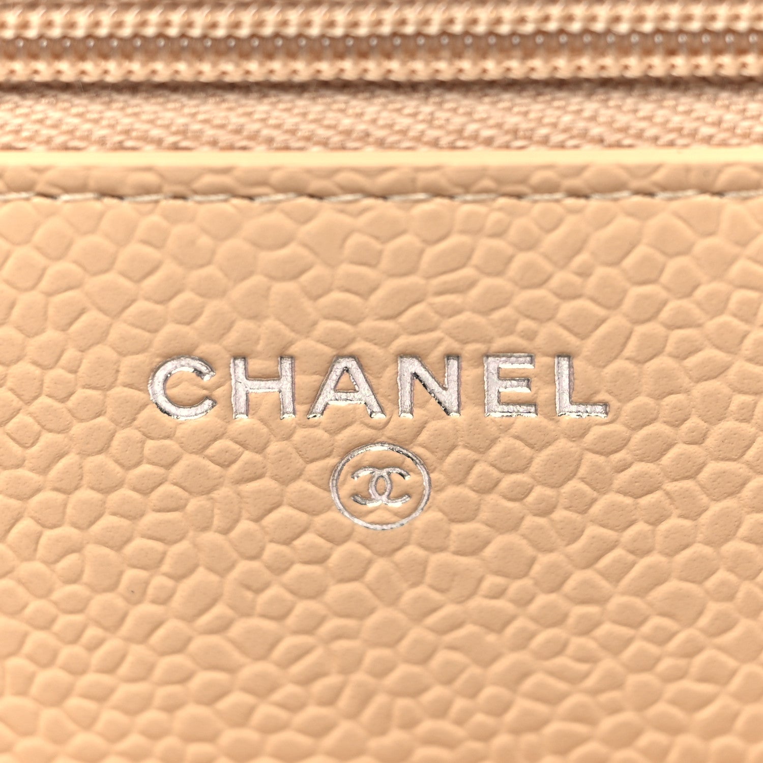 Chanel Caviar Quilted Wallet On Chain WOC Beige 6 of 11