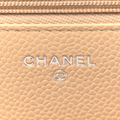 Chanel Caviar Quilted Wallet On Chain WOC Beige 6 of 11