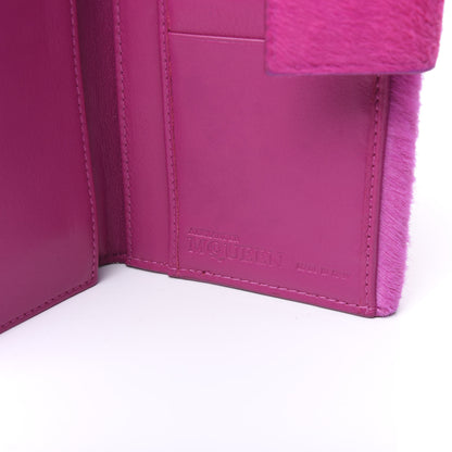 Alexander McQueen Calf Hair Skull Continental Wallet Bright Pink 7 of 8