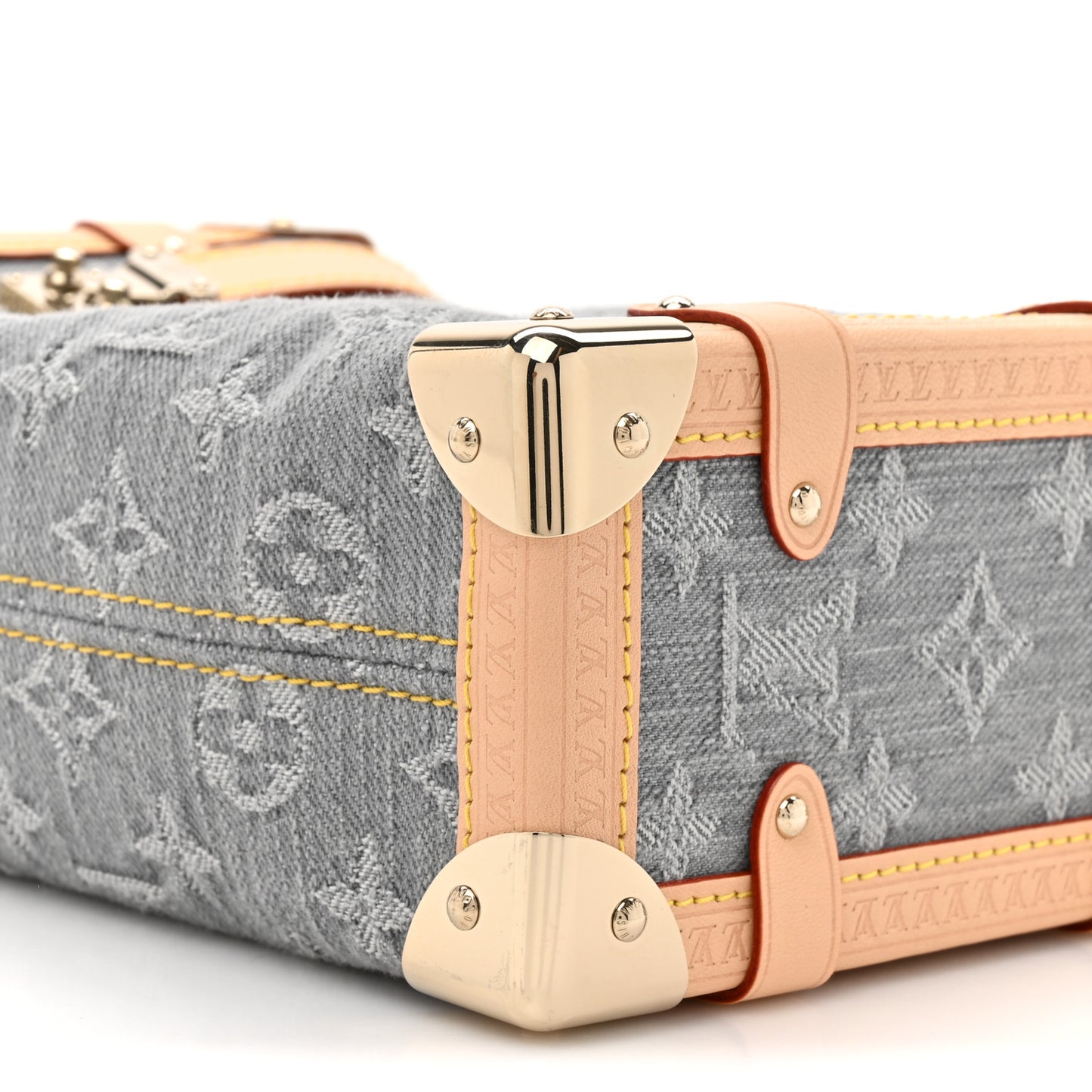 Denim Monogram Side Trunk MM Washed Gray