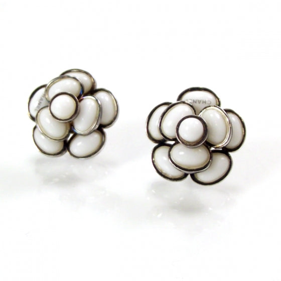 Camellia Earrings White