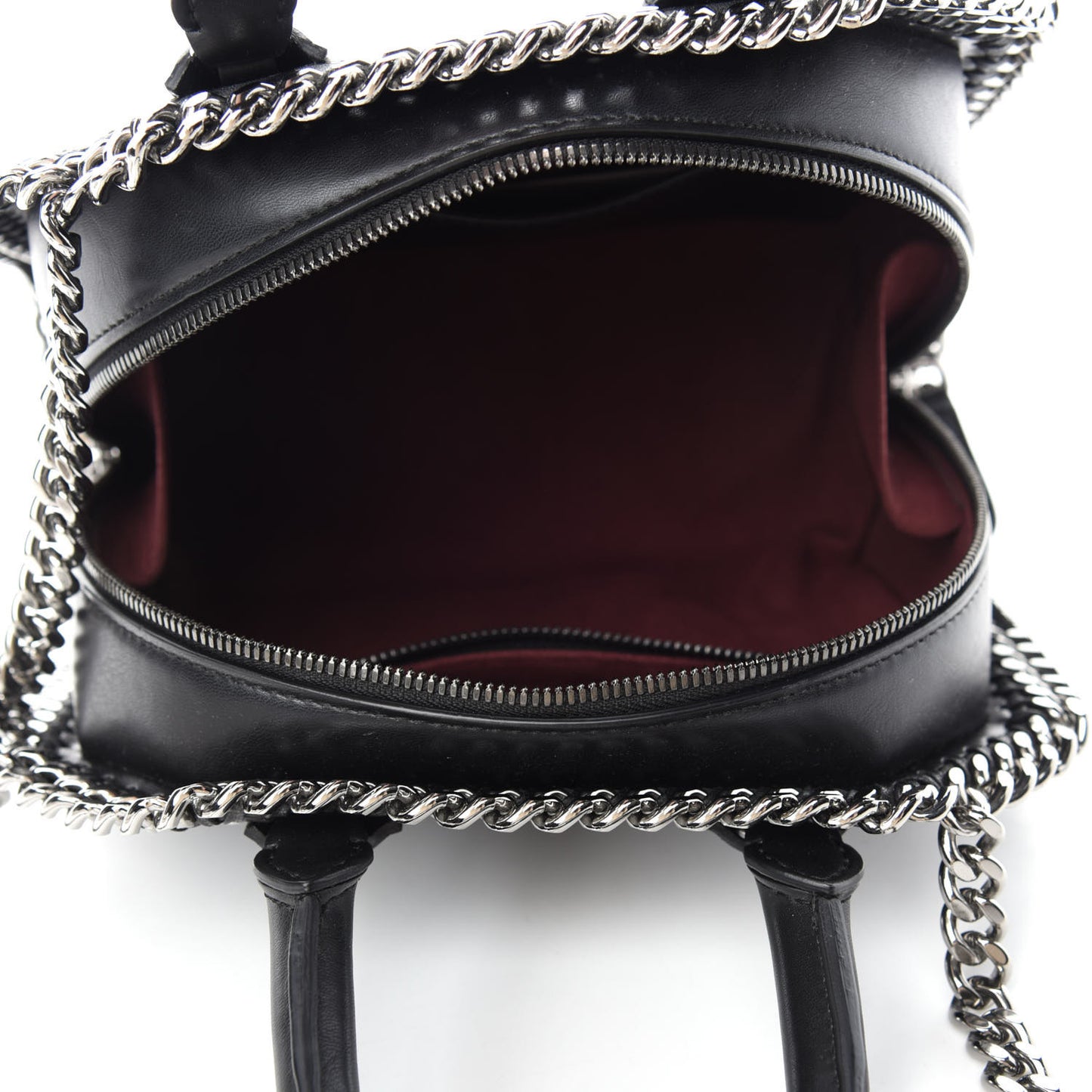 Eco Alter Nappa Mini Falabella Box Bird Top Handle Bag Black