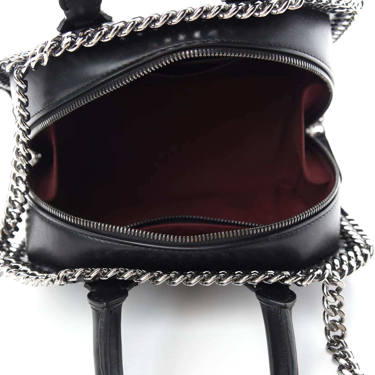 Stella McCartney Eco Alter Nappa Mini Falabella Box Bird Top Handle Bag Black 5 of 10