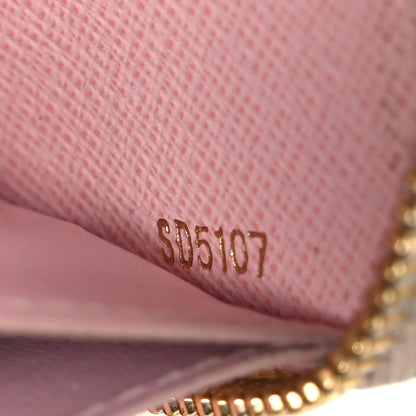 Louis Vuitton Damier Azur Clemence Wallet Rose Ballerine 7 of 7