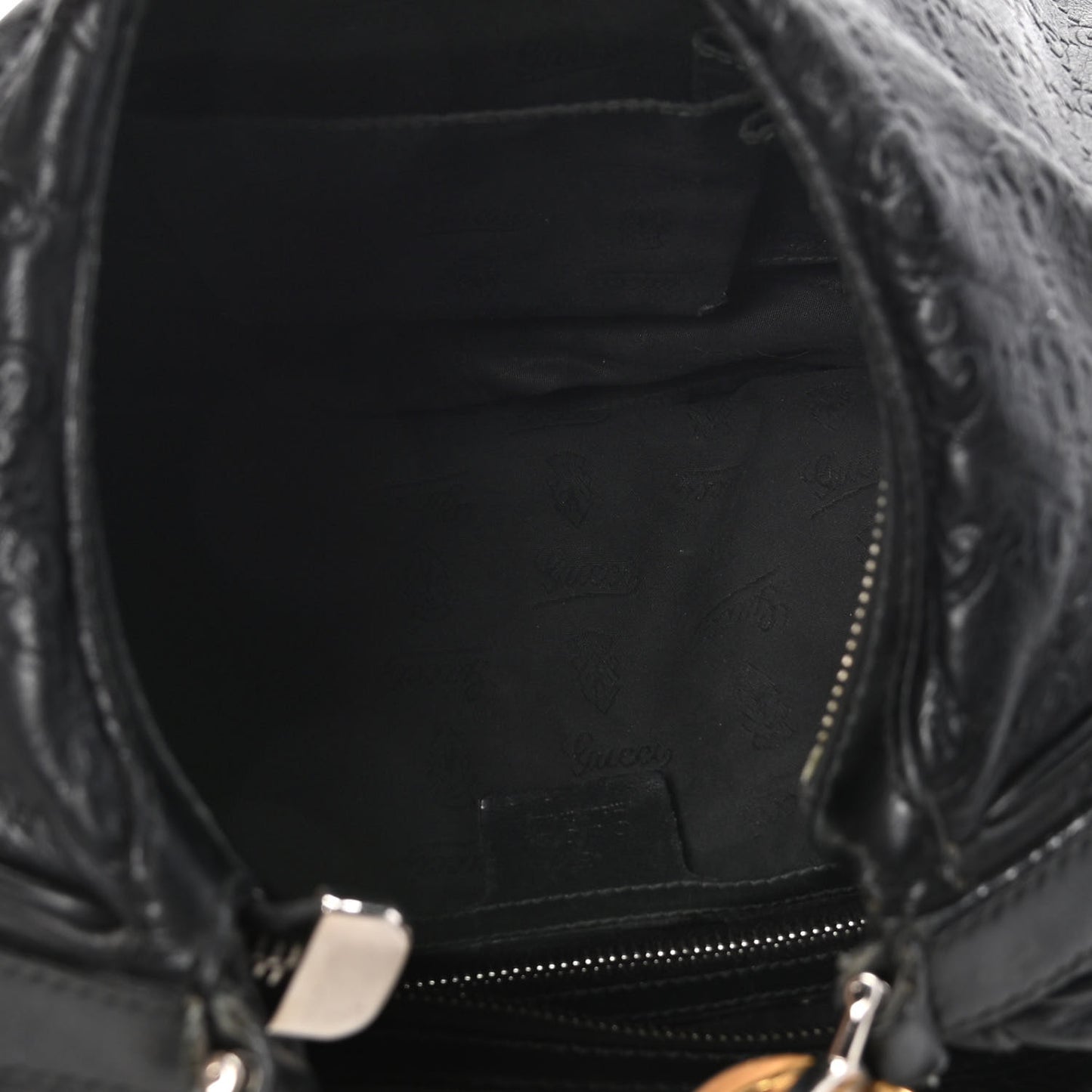 Guccissima Medium GG Twins Hobo Black