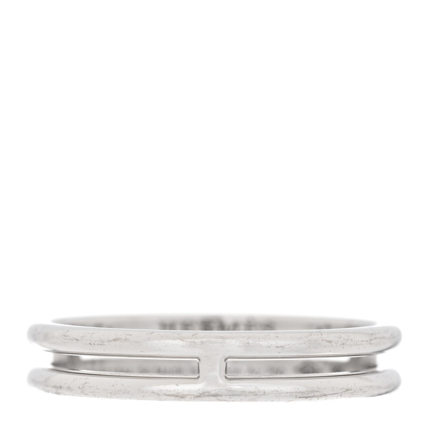 18K White Gold Ariane Wedding Band Ring 54 7