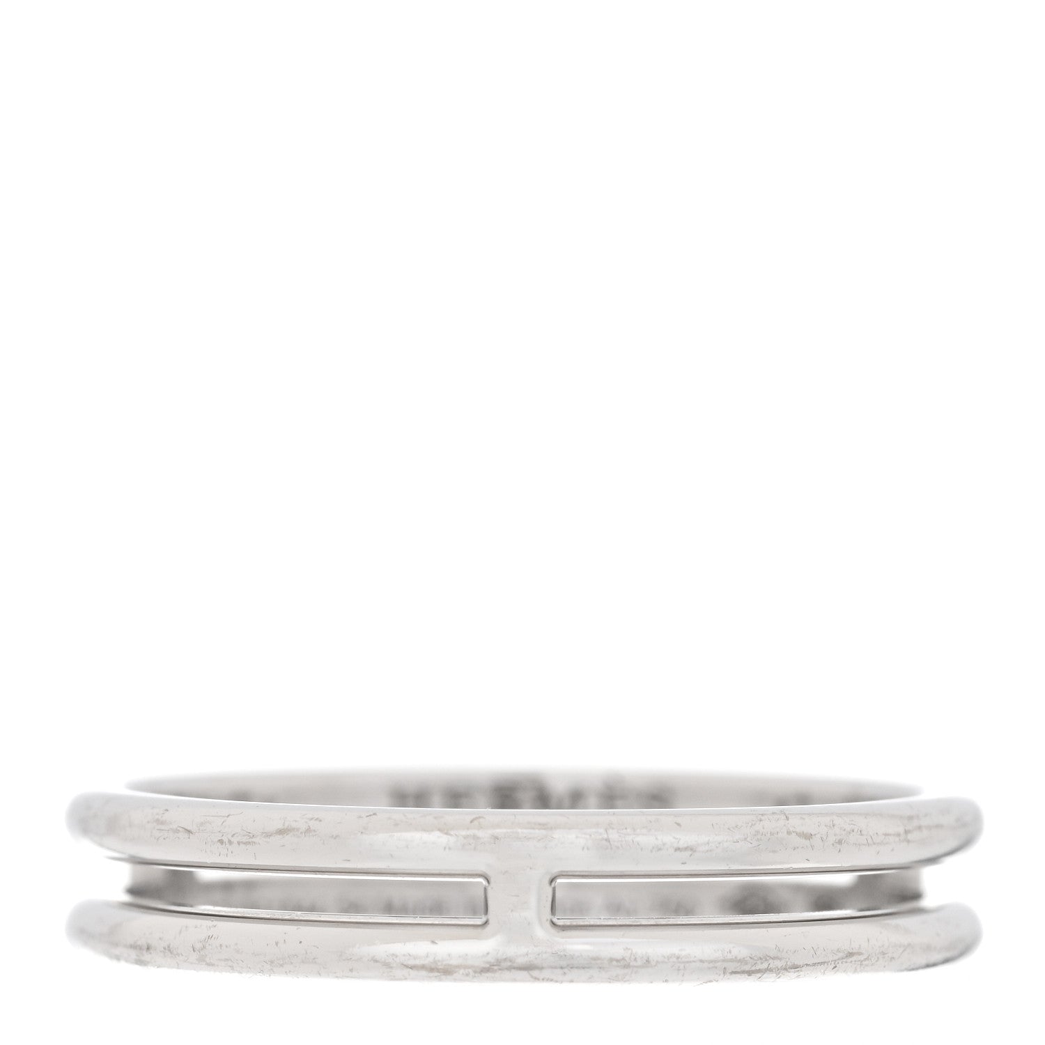 Hermes 18K White Gold Ariane Wedding Band Ring 54 7 1 of 5