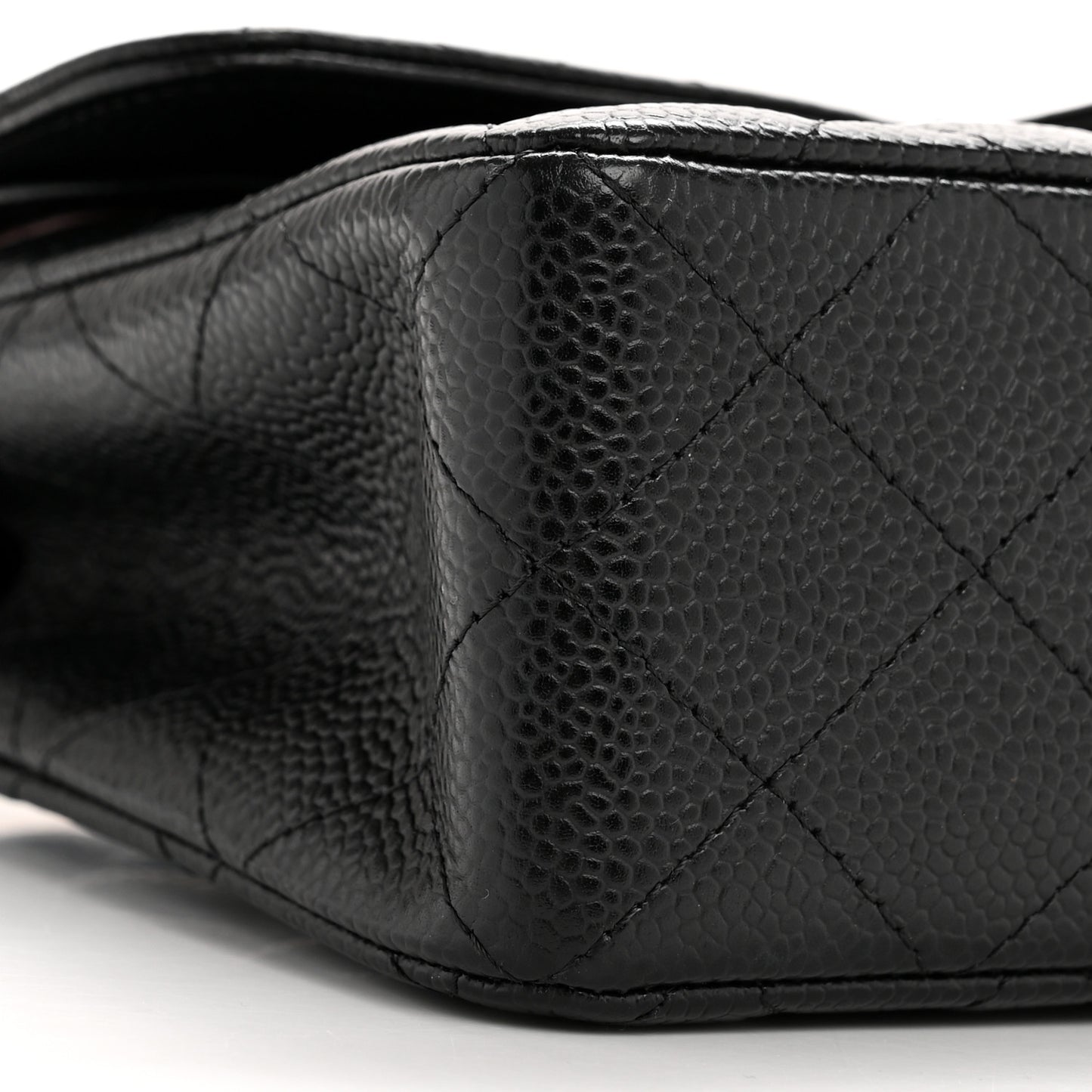 Caviar Quilted Small Double Flap Black