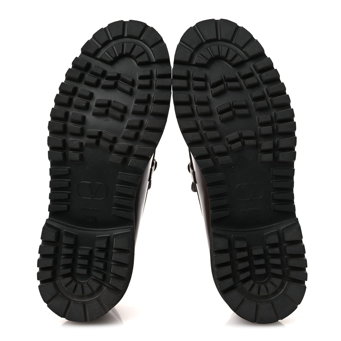 Calfskin Vlogo Loafers 39.5 Cacao