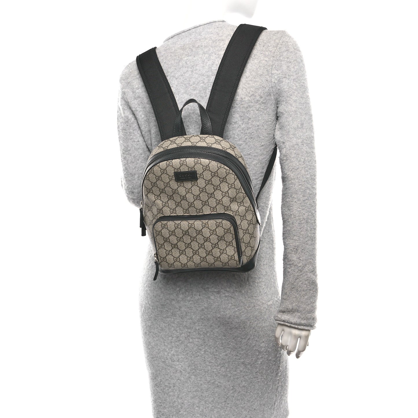 GG Supreme Monogram Small Eden Day Backpack Black
