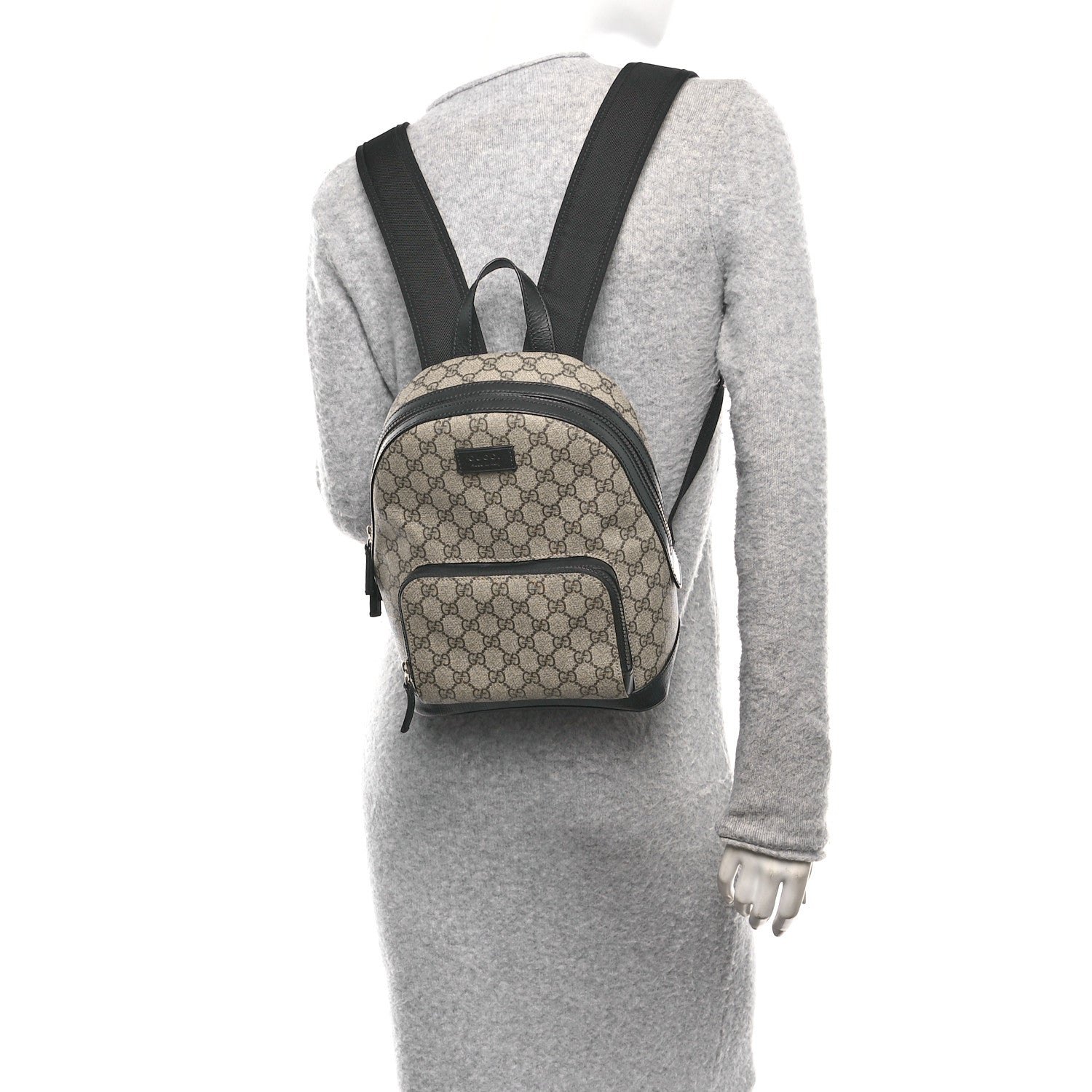 Gucci GG Supreme Monogram Small Eden Day Backpack Black 2 of 10